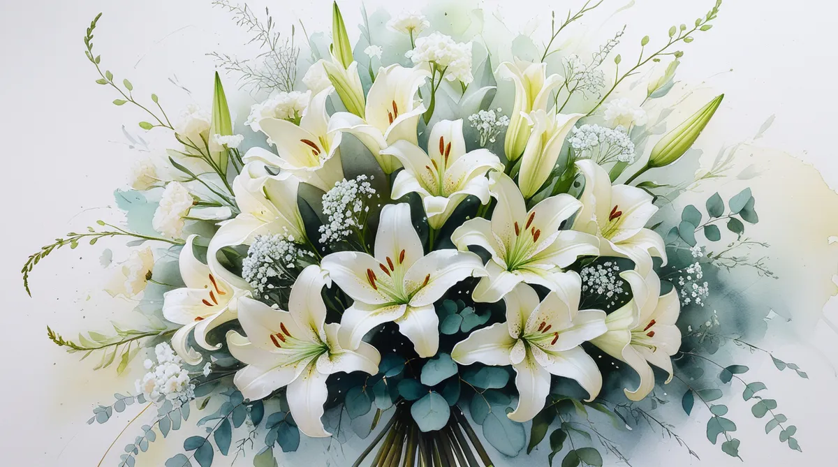 Bunch of White Lilies